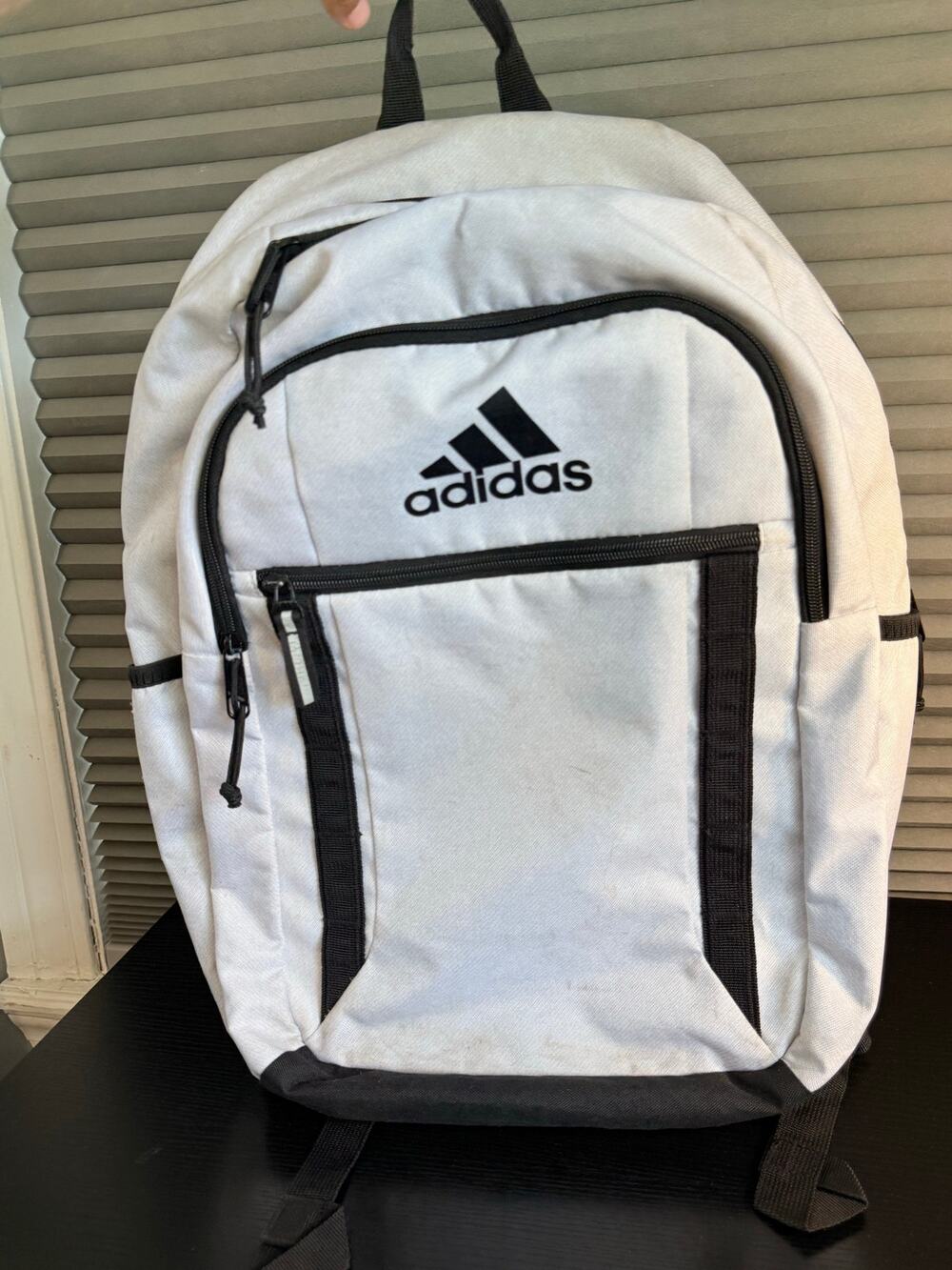 Adidas Utility Backpack Gray Black Laptop School Travel Athletic Everyday Bag
